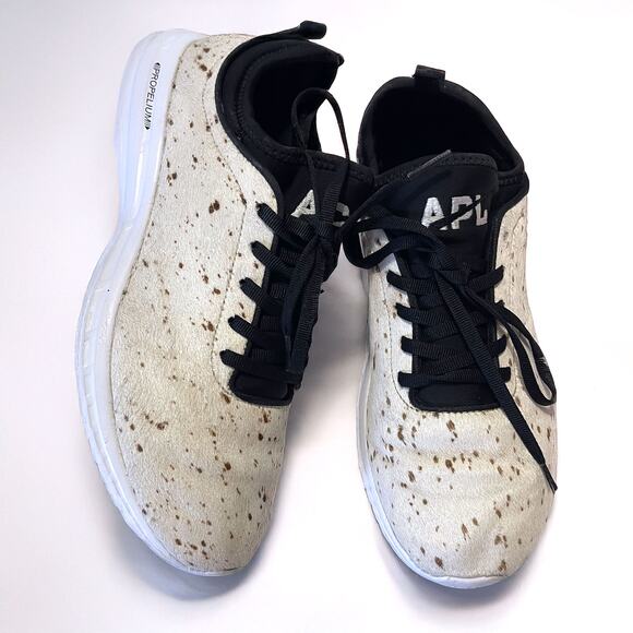 APL Athletic Propulsion Labs Pony Calf Hair Animal Print Sneaker Size 10 - Picture 2 of 14